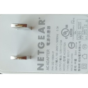 ADAPTADOR AC NETGEAR / NUMERO DE PARTE AD2037320 / 332-10809-01 / 332-10924-01 / ENTRADA: 100-240V AC / SALIDA: 5.0V DC- 2.0A